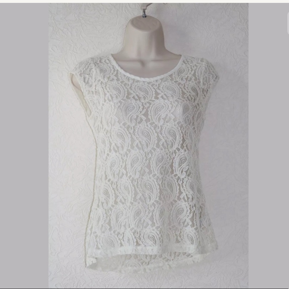 The Limited Lace Blouse - White - Sz. XS